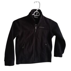 Columbia Black Fleece Jacket  Boy/Girl Toddler Full Zipper Kids size XXS (4/5)